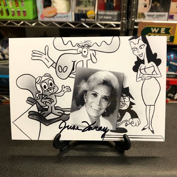 Voice Over Icon June Foray Signed 6x4” Rocky & Bullwinkle Photo - Picture 2 of 4